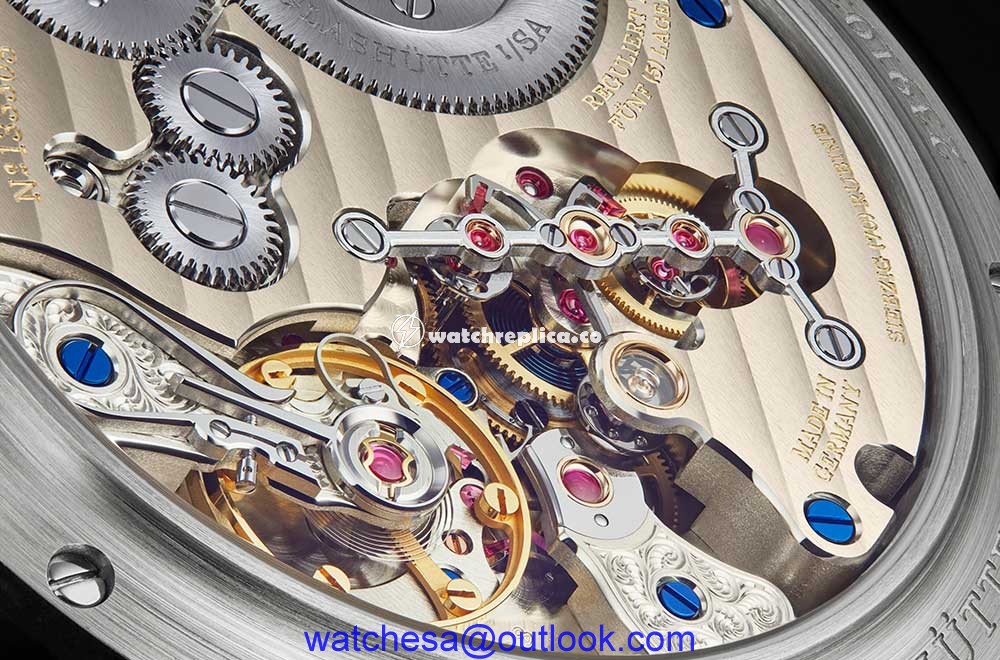 a lange sohne zeitwerk closeup on caseback