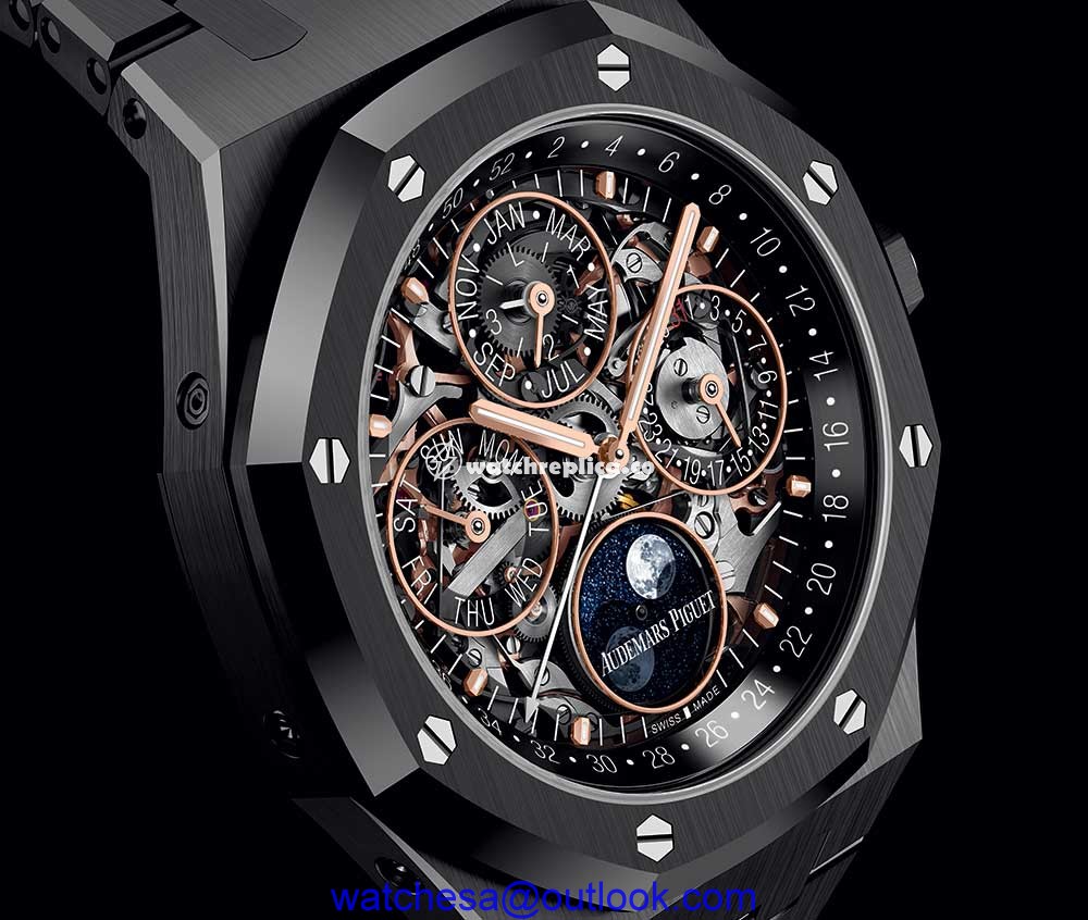 audemars piguet royal oak perpetual calendar skeleton side closeup