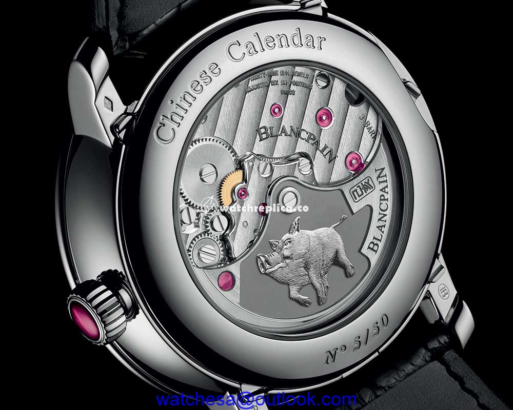 blancpain villeret chinese calendar platinium caseback