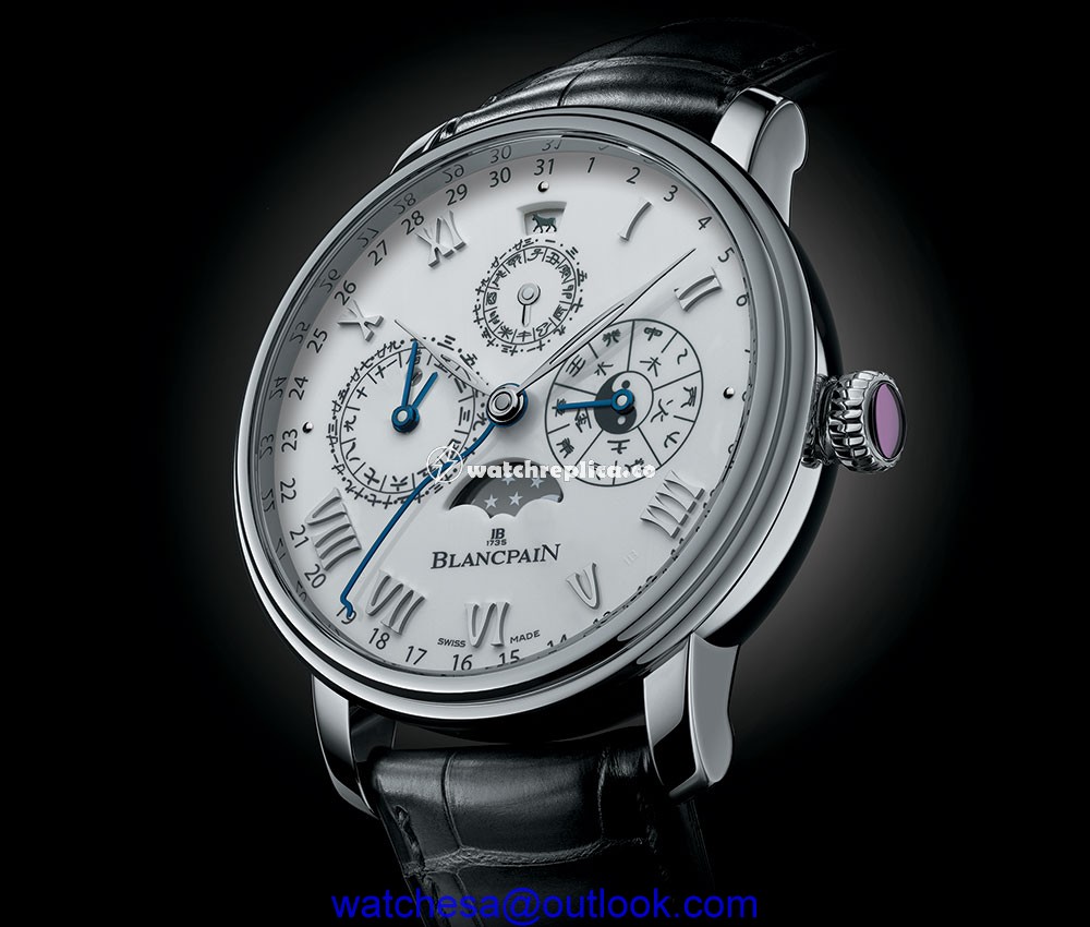 blancpain villeret chinese calendar buffalo closeup