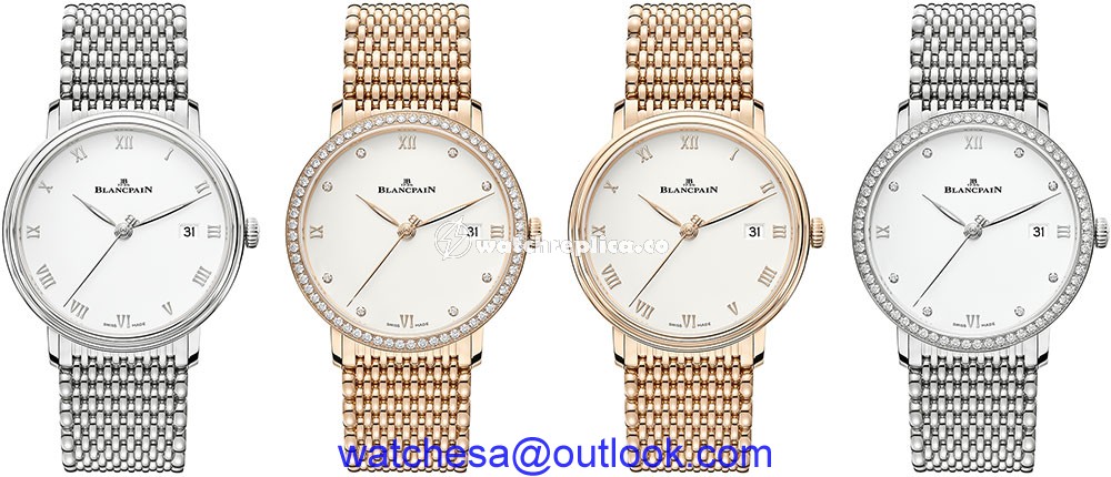 blancpain villeret ultrathin quantieme 38 collection milanese straps