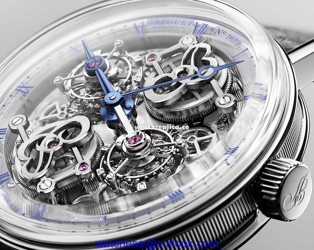 breguet classique double tourbillon 5345 quai horloge closeup
