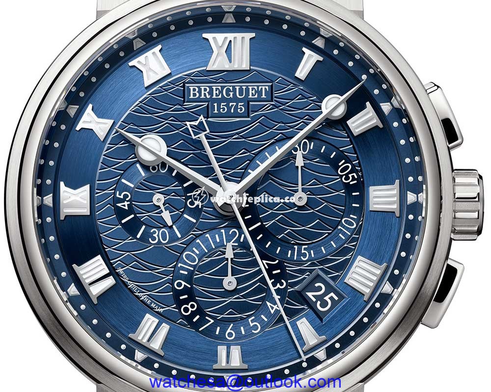 breguet marine chronograph 5527 closeup