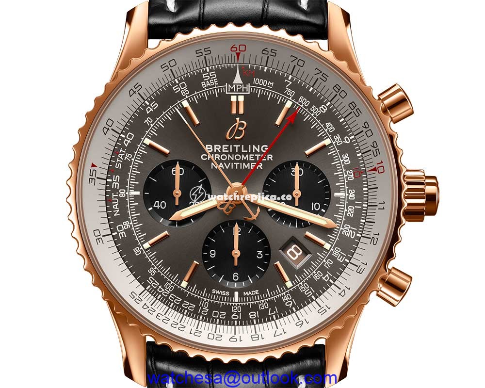 breitling navitimer b03 chronograph rattrapante 45 closeup dial