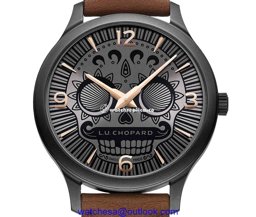 chopard luc skull one dial closeup