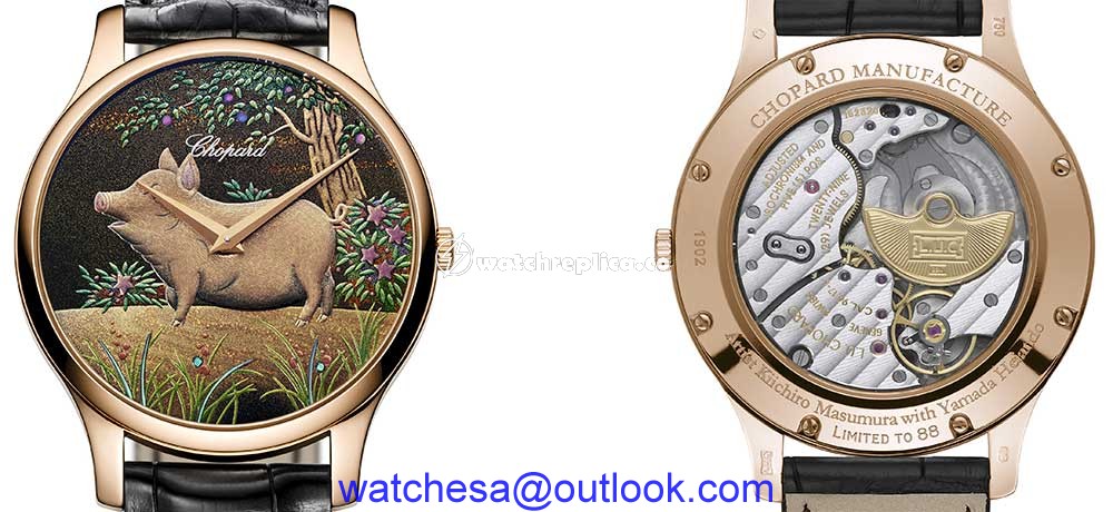 chopard luc xp urushi year of the pig closeup both views