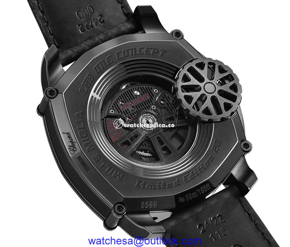 chopard mille miglia lab one caseback closeup