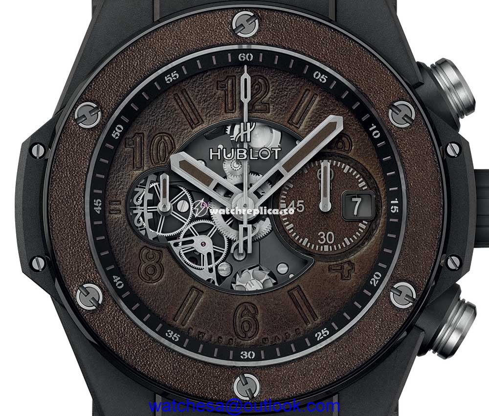 hublot big bang unico berluti cold brown closeup