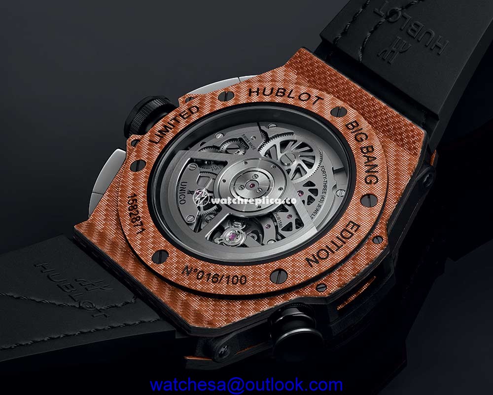 hublot big bang unico golf orange carbon caseback