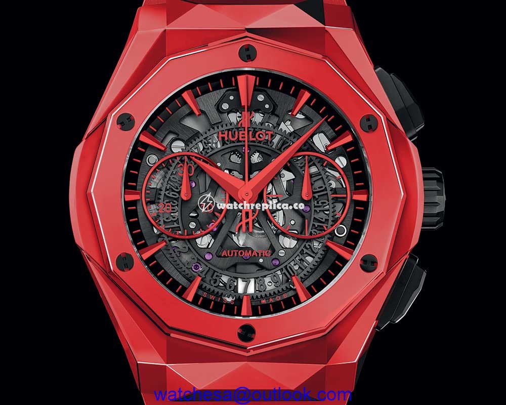 hublot classic fusion aerofusion chrono orlinski red magic closeup