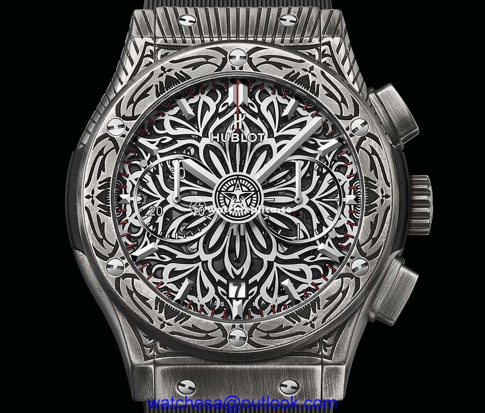 hublot classic fusion chrono shepard fairey closeup