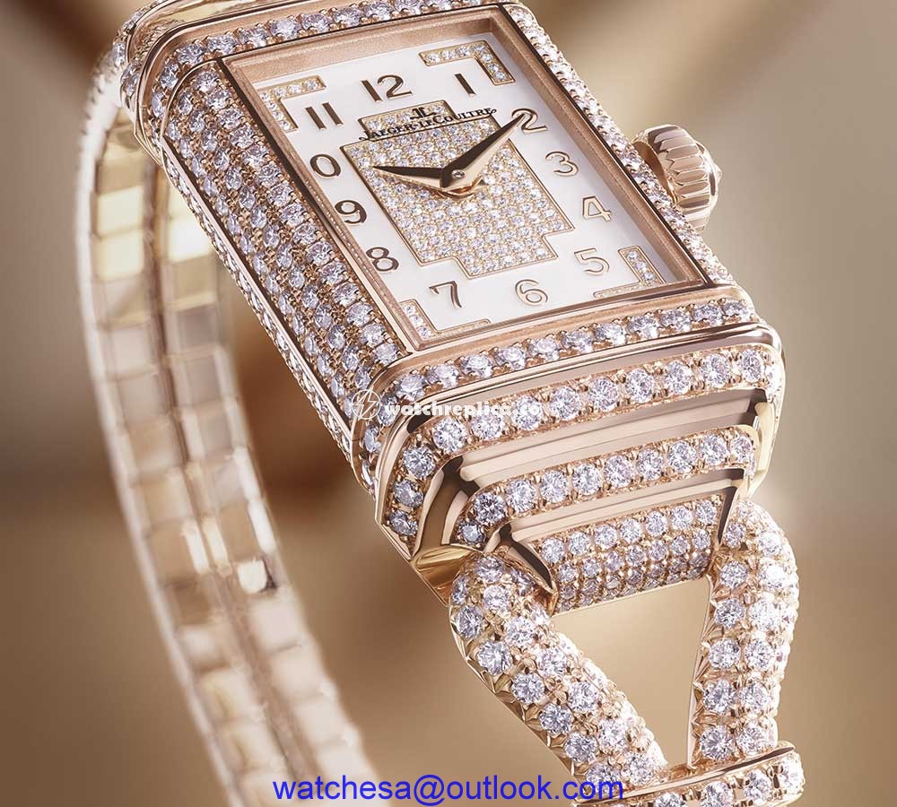 jaeger lecoultre reverso one cordonnet jewellery closeup white side
