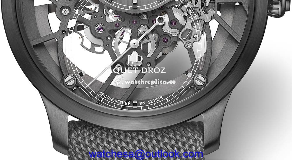 jaquet droz grande seconde skelet one red gold plasma lower dial