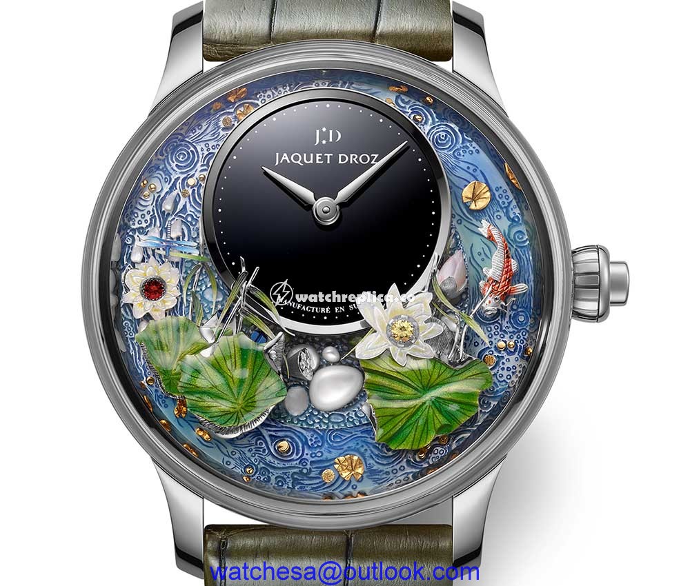 jaquet droz magic lotus automaton closeup