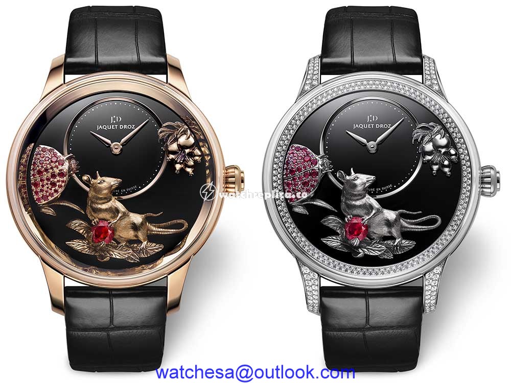 jaquet droz petite heure minute rat black dial