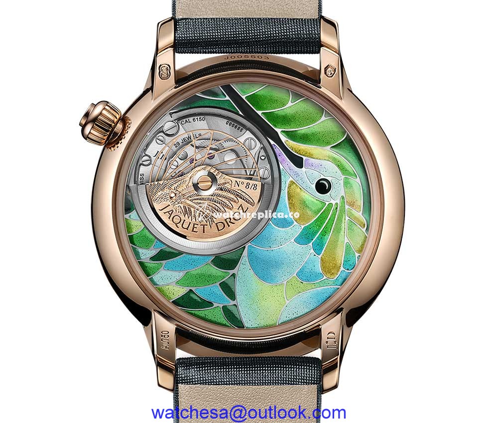 jaquet droz smalta santa clara colibri caseback