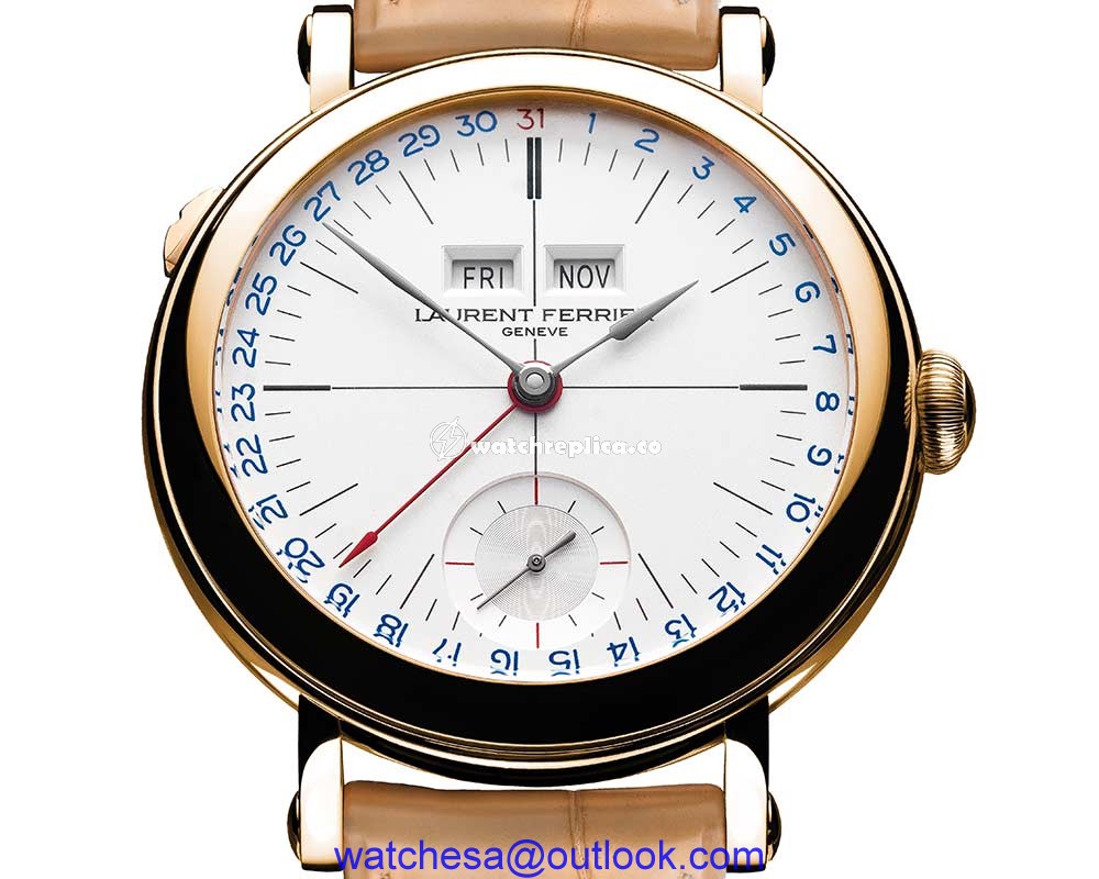 laurent ferrier galet annual calendar school piece white dial