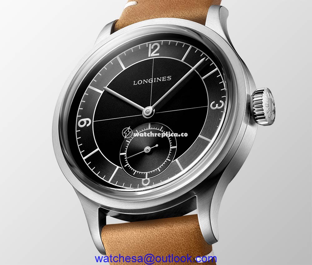 longines heritage classic sectorized dial closeup