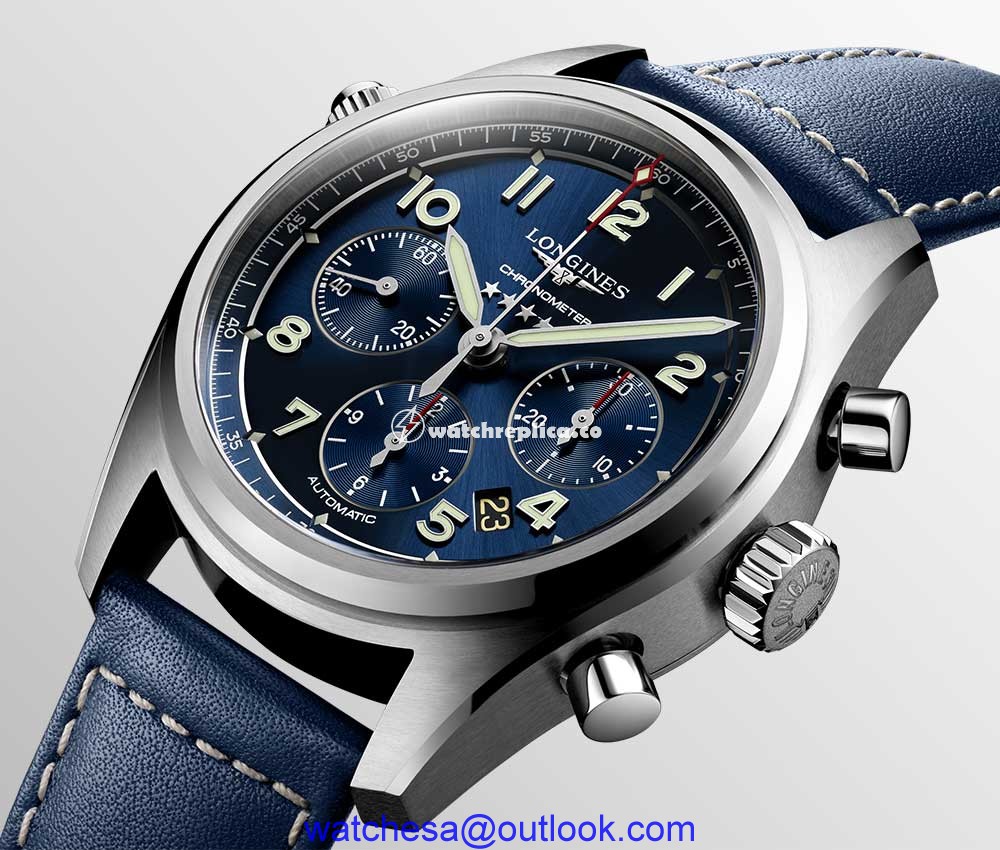 longines spirit chronograph closeup