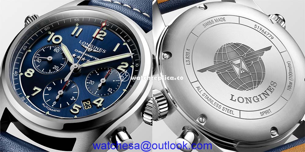 longines spirit chronograph both sides