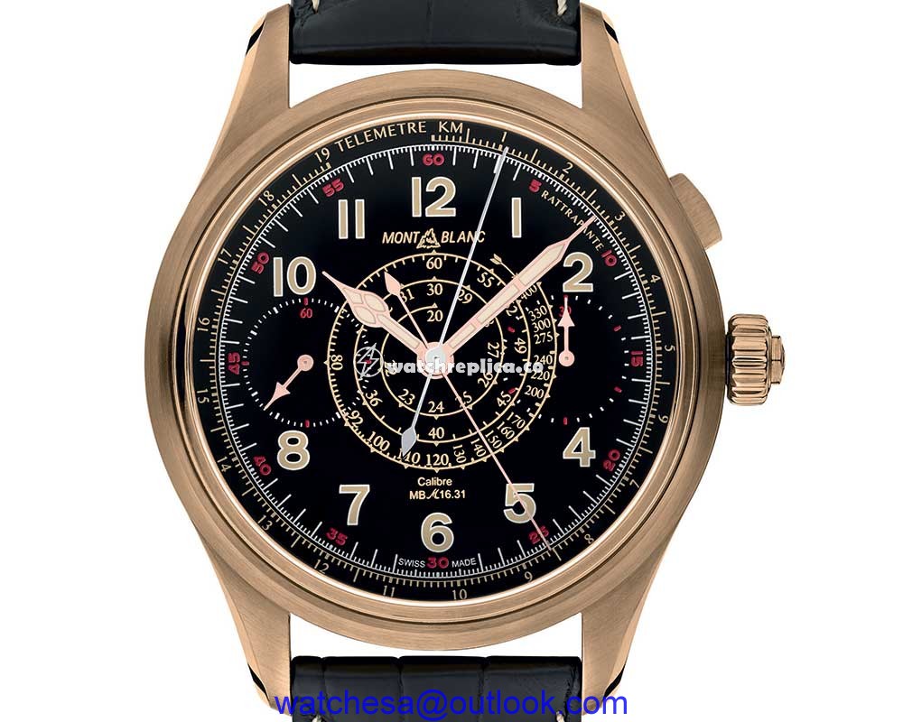 montblanc 1858 split second chronograph closeup