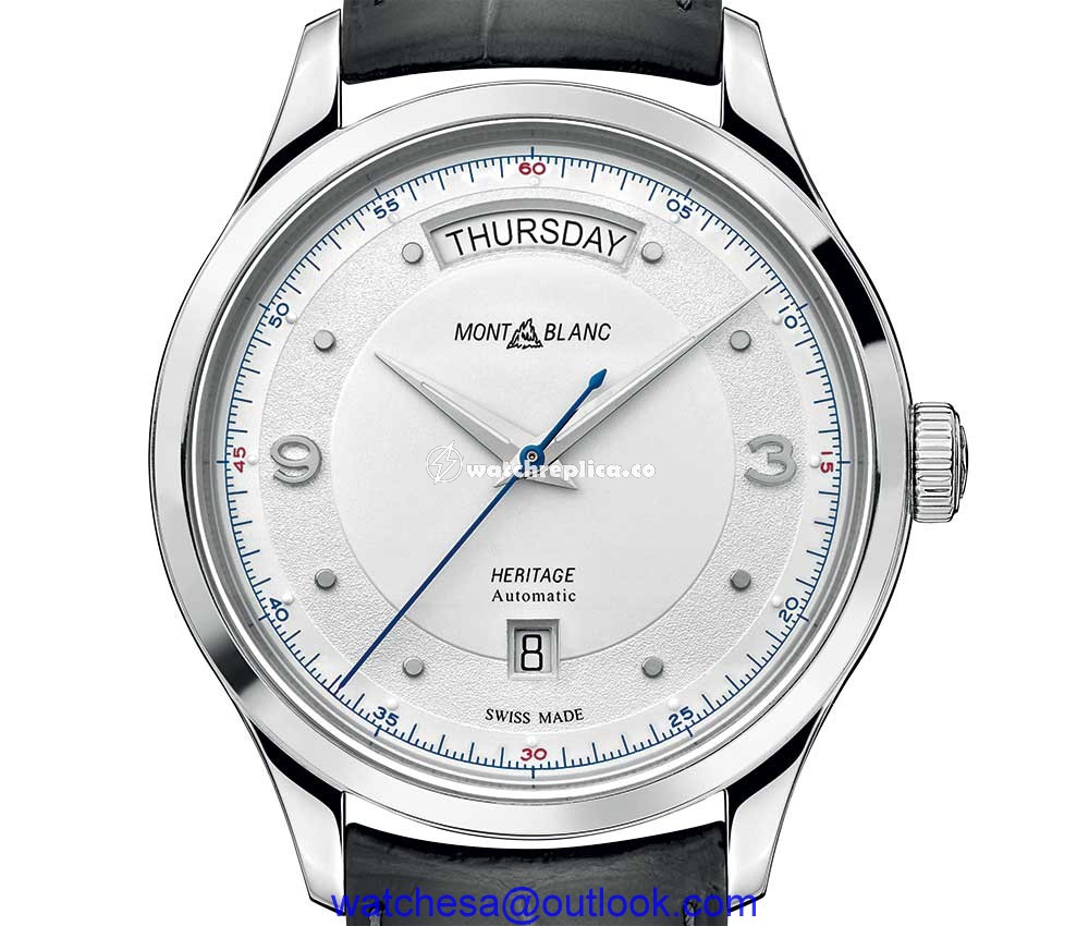 montblanc heritage automatique day date closeup