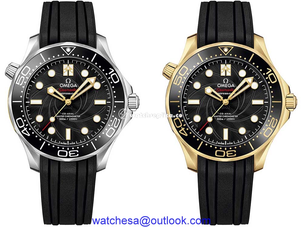 omega seamaster diver 300m james bond limited set gold and steel