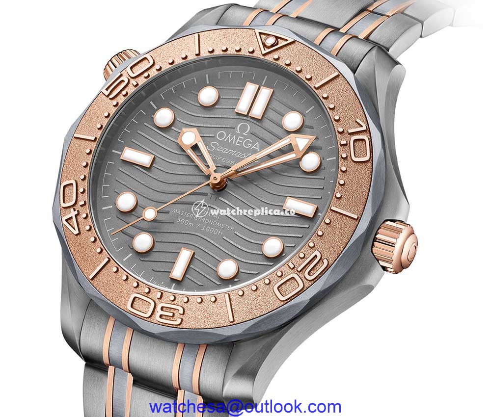 omega seamaster diver titanium tantalum closeup