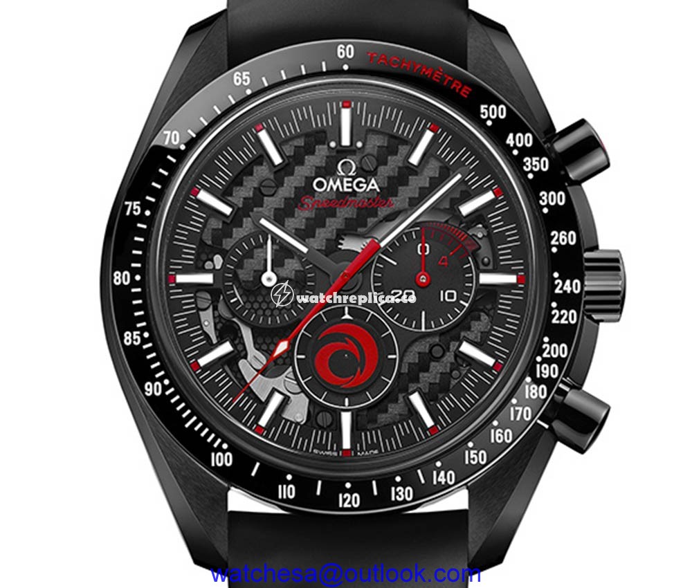 omega speedmaster dark side of the moon alinghi closeup