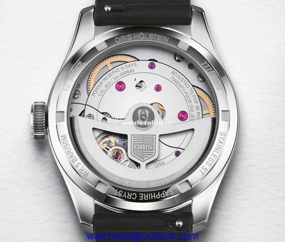 oris big crown pointer date calibre 403 caseback
