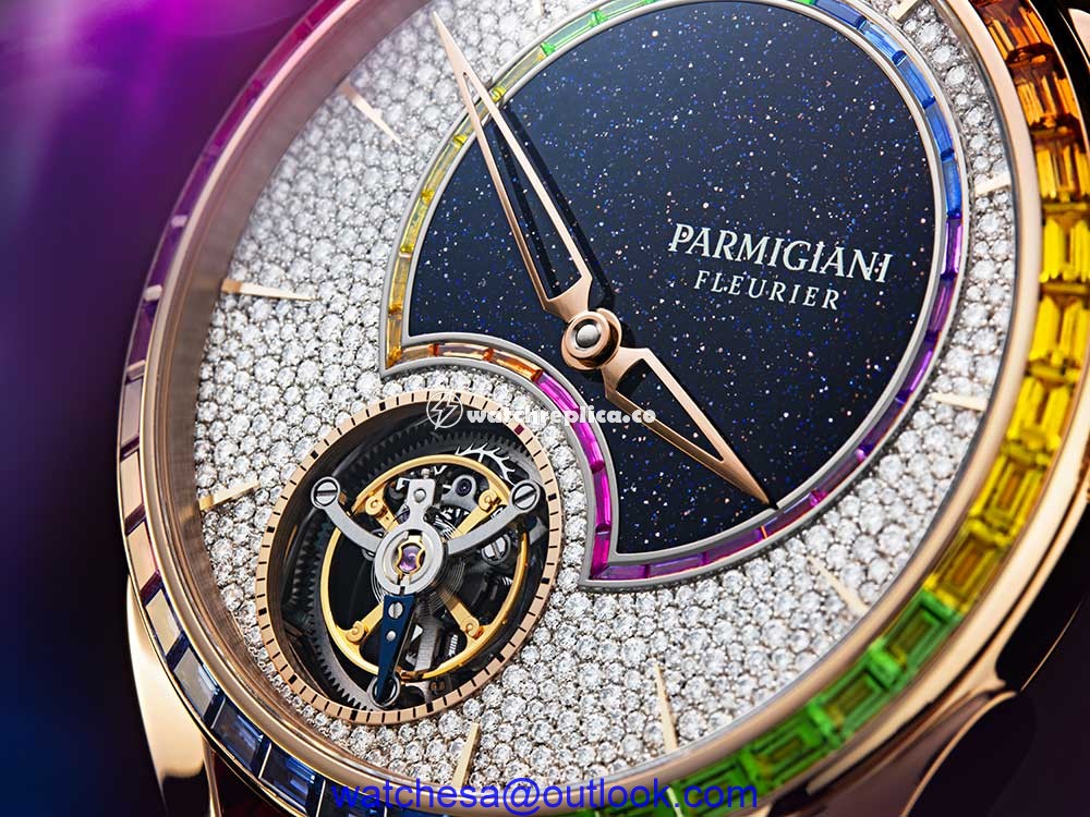 parmigiani tonda 1950 tourbillon double rainbow closeup tourbillon