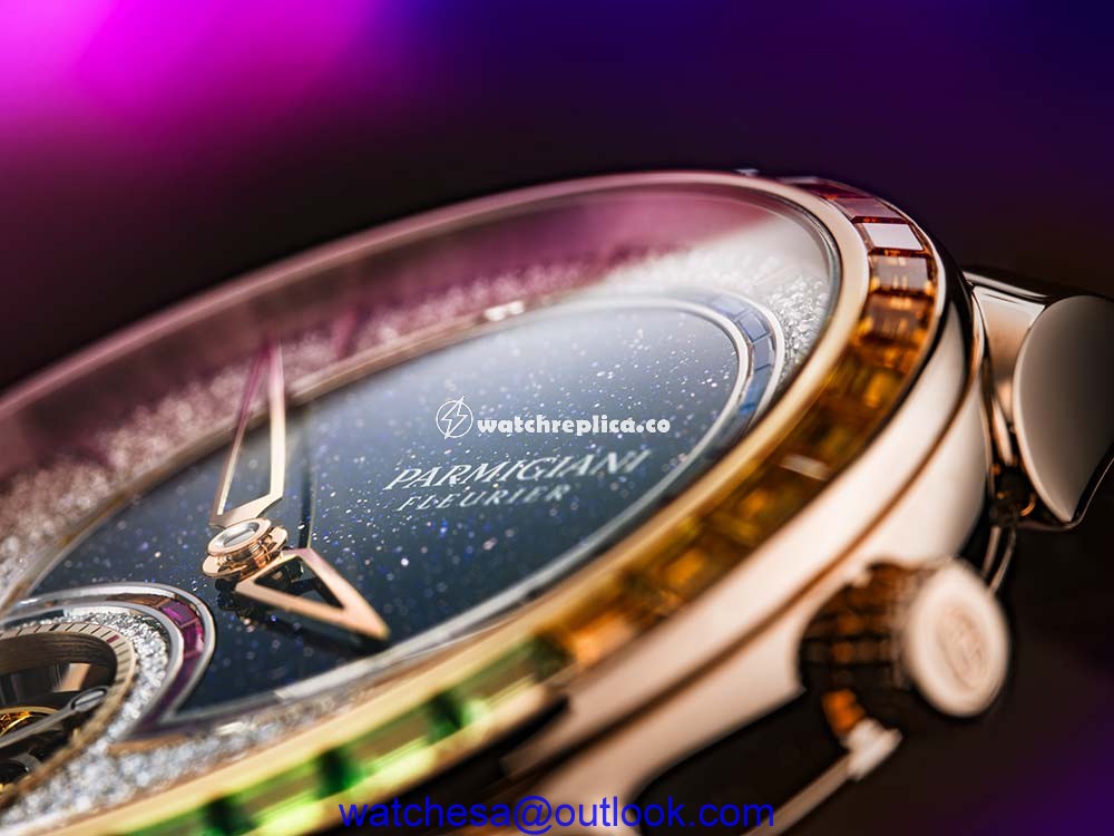 parmigiani tonda 1950 tourbillon double rainbow closeup aventurine