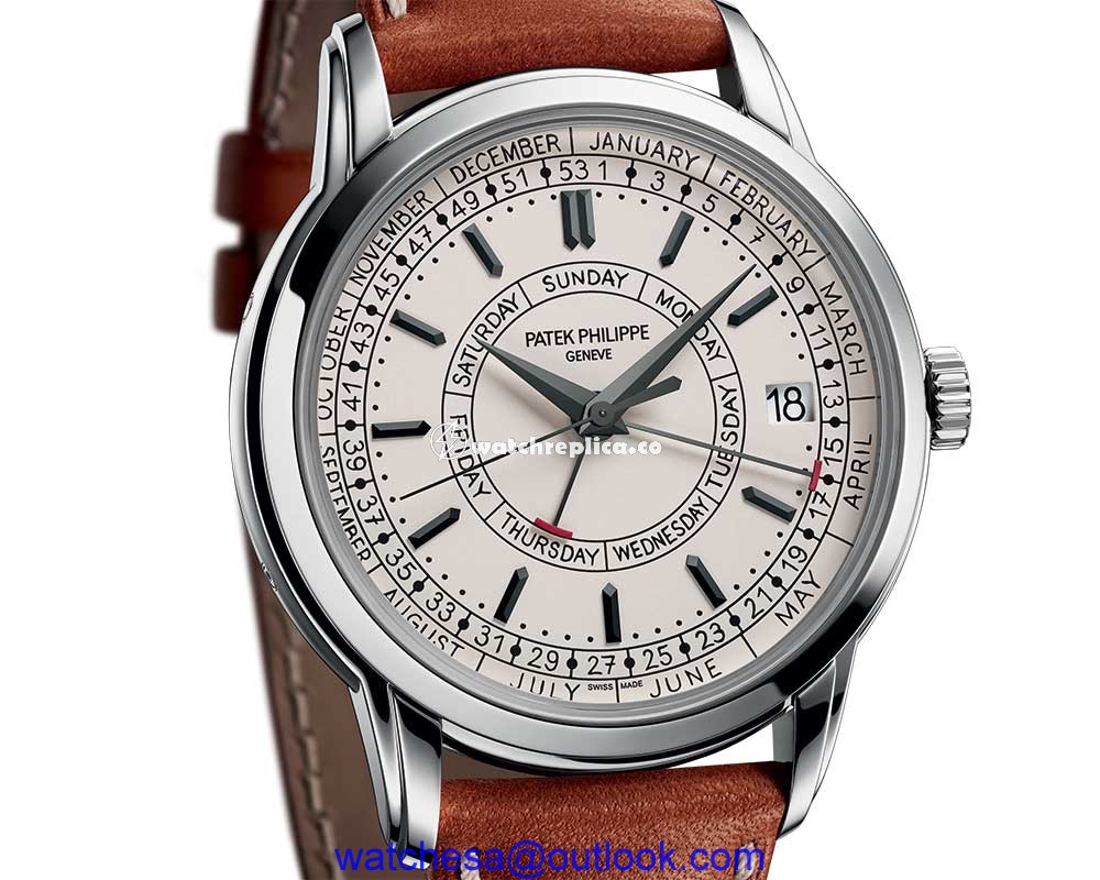 patek philippe calatrava semainier closeup