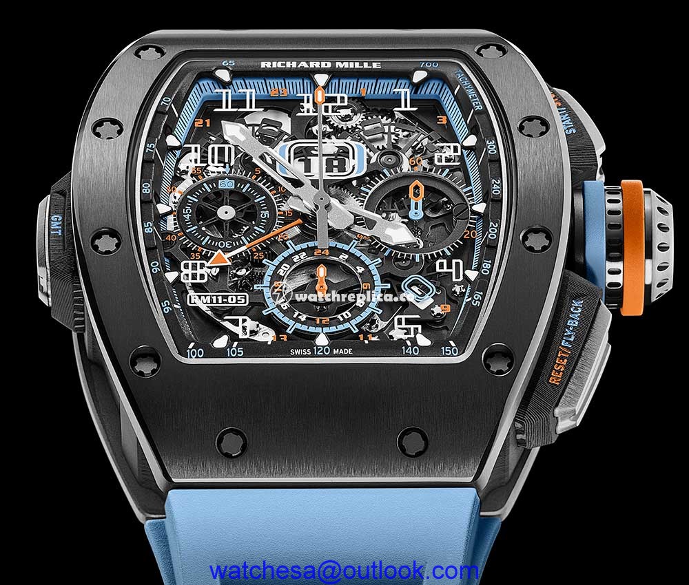 richard mille rm 11 05 chronograph flyback gmt closeup