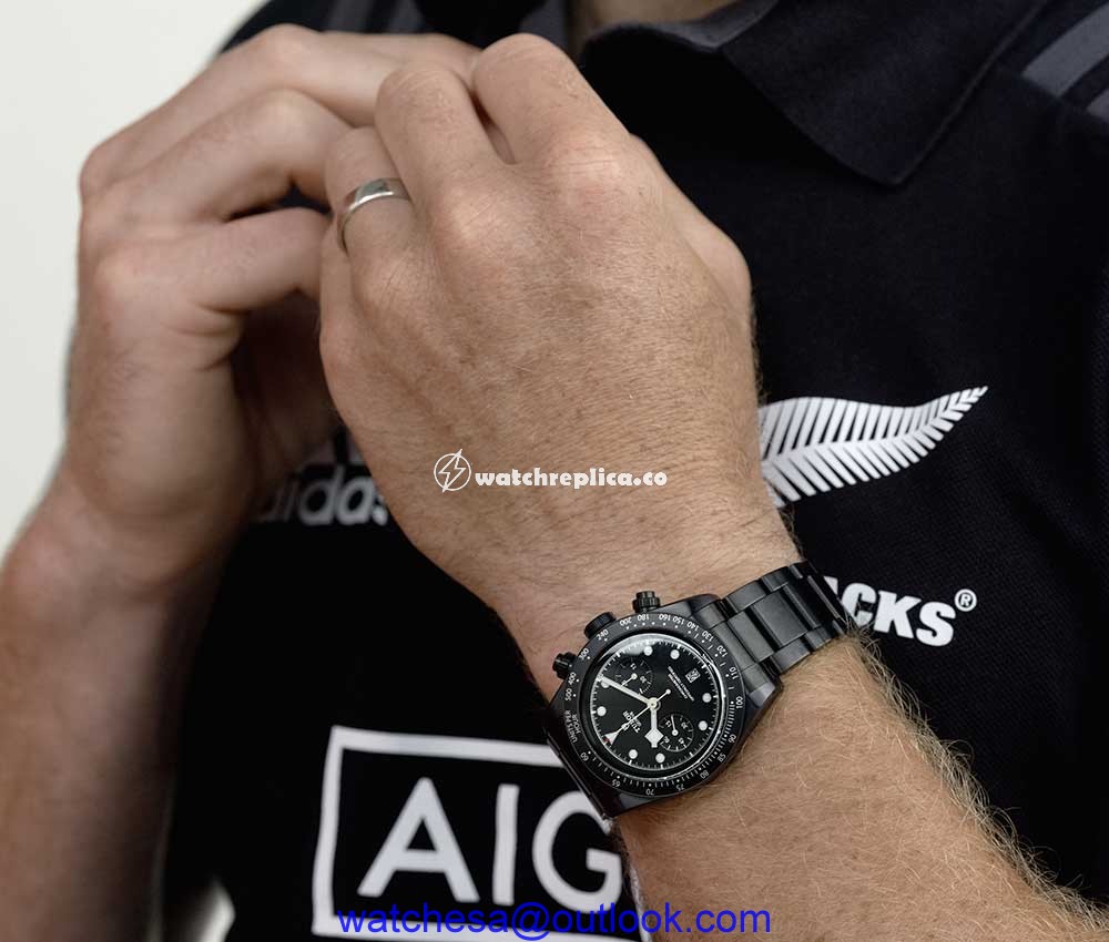 tudor black bay chrono dark all black lifestyle