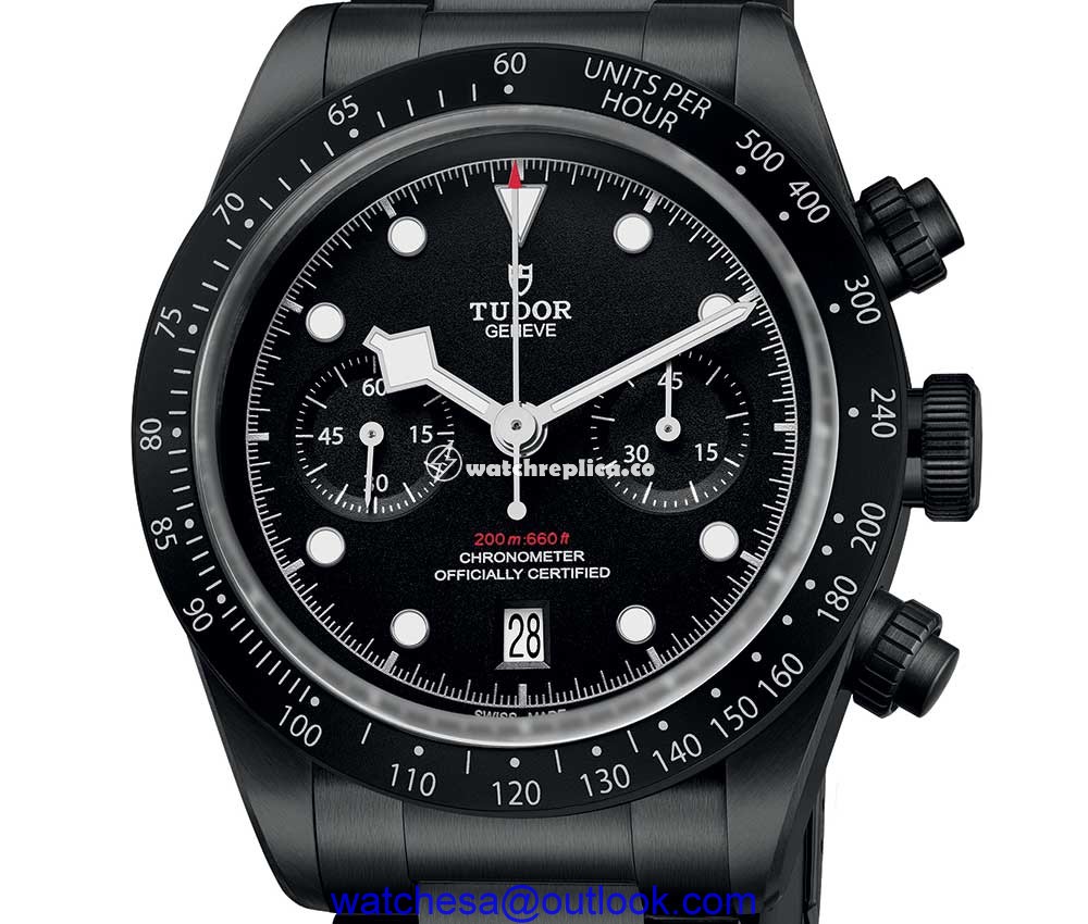 tudor black bay chrono dark closeup