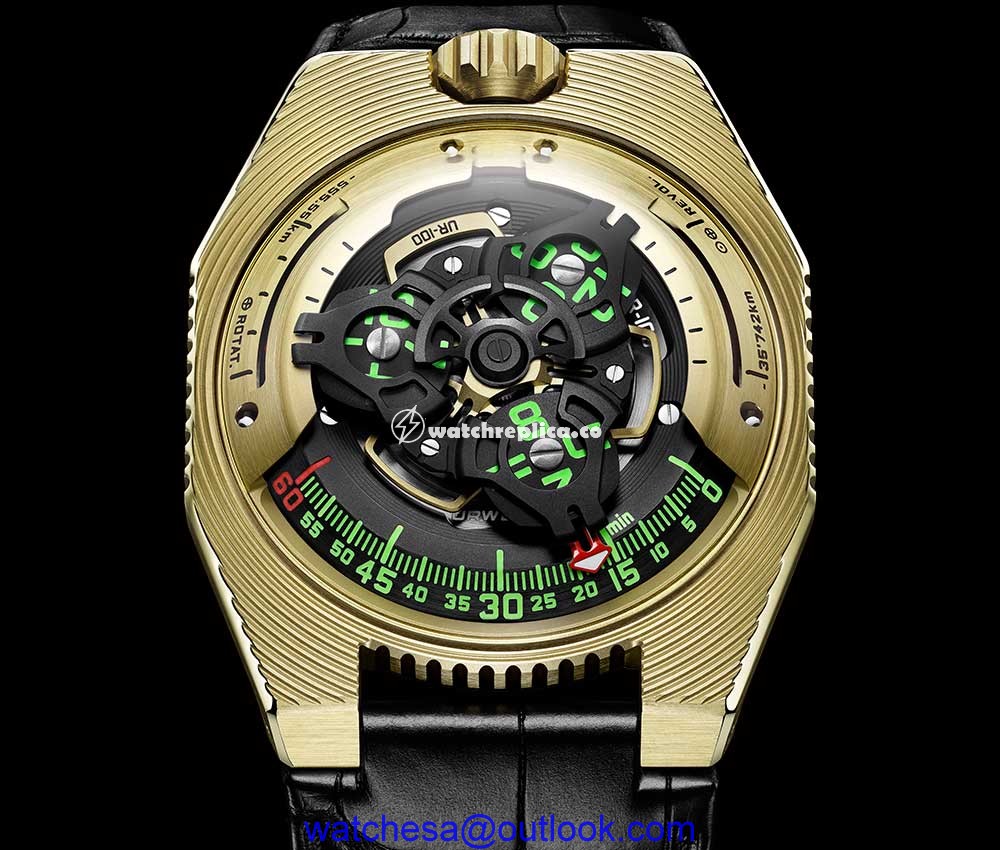 urwerk ur 100 electrum closeup