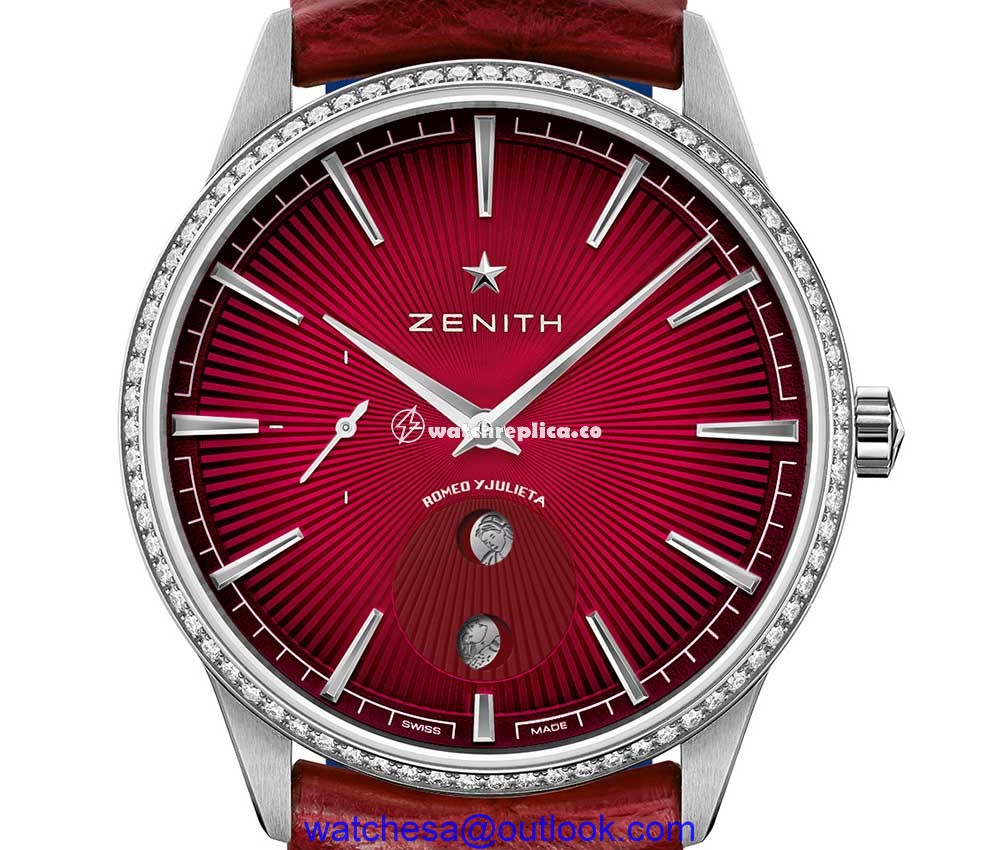 zenith romeo juliet elite moonphase juliet closeup
