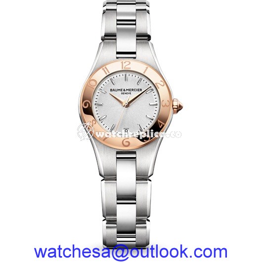 Baume & Mercier Linea 27mm Quartz Red Gold Bezel 10014 Baume & Mercier Linea 27mm Quartz Red Gold Bezel 10014