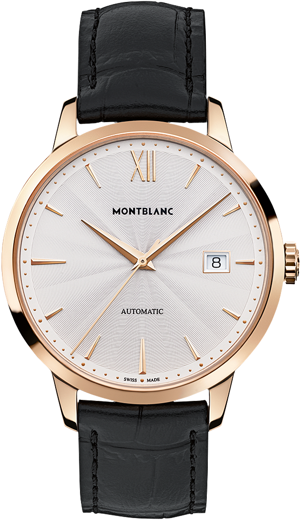 Montblanc Heritage Spirit Date Automatic 39mm Red Gold Guilloche 113705 Montblanc Heritage Spirit Date Automatic 39mm Red Gold Guilloche 113705