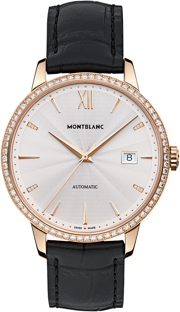 Montblanc Heritage Spirit Date Automatic 39mm Red Gold Guilloche Diamond 113706 Montblanc Heritage Spirit Date Automatic 39mm Red Gold Guilloche Diamond 113706
