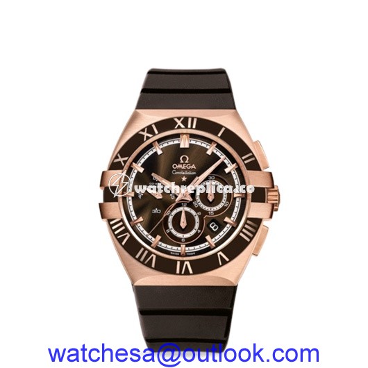 Omega Constellation Double Eagle Co-Axial Chronograph Gold / Brown 121.62.41.50.13.001 Omega Constellation Double Eagle Co-Axial Chronograph Gold / Brown 121.62.41.50.13.001