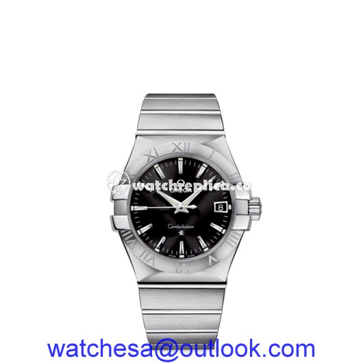 Omega Constellation 35mm Quartz Brushed Black 123.10.35.60.01.001 Omega Constellation 35mm Quartz Brushed Black 123.10.35.60.01.001