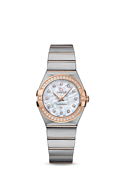 Omega Constellation 27mm Quartz Two Tone Red / Diamond 123.25.27.60.55.001 Omega Constellation 27mm Quartz Two Tone Red / Diamond 123.25.27.60.55.001