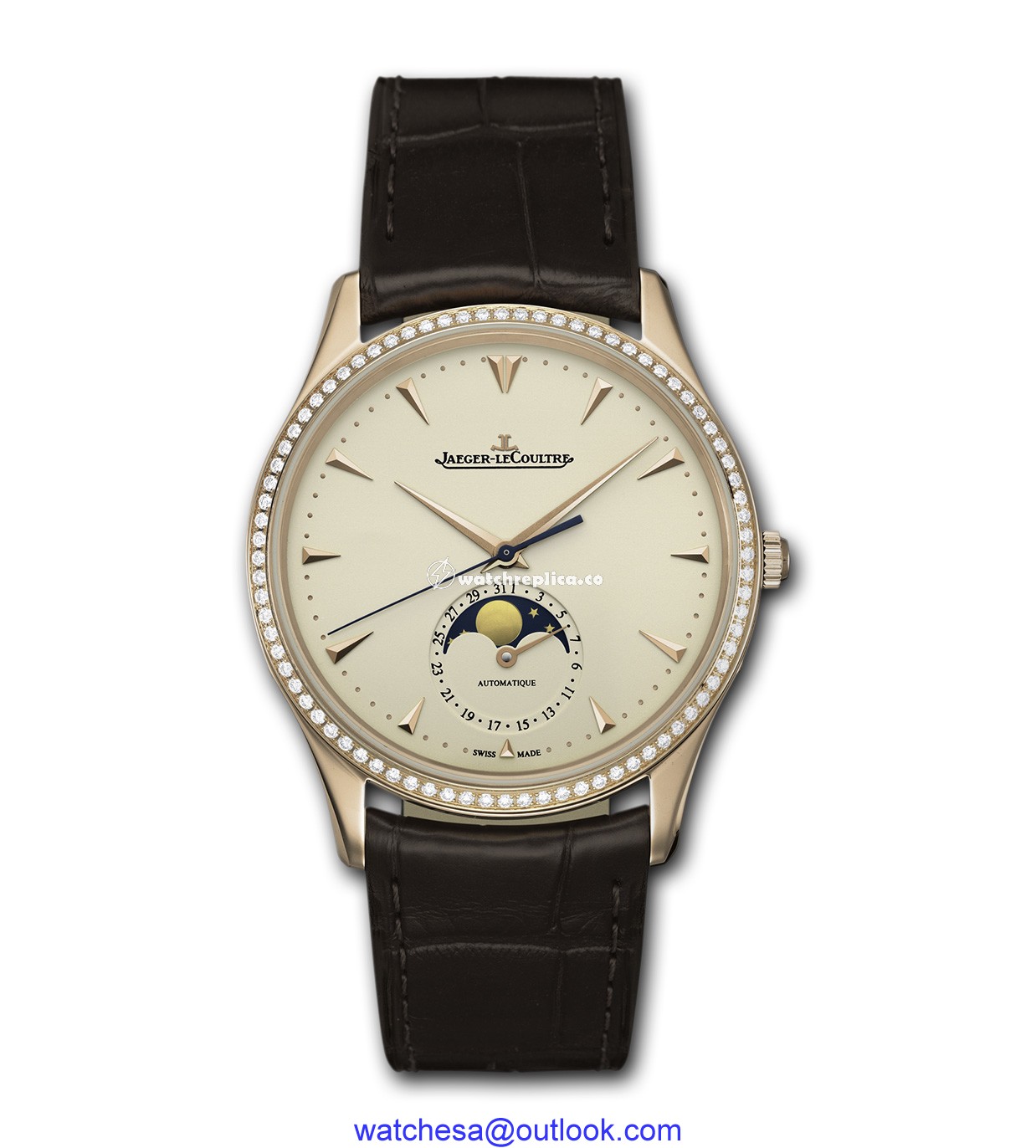 Jaeger-LeCoultre Master Ultra Thin Moon Pink Gold Diamond 1362501 Jaeger-LeCoultre Master Ultra Thin Moon Pink Gold Diamond 1362501