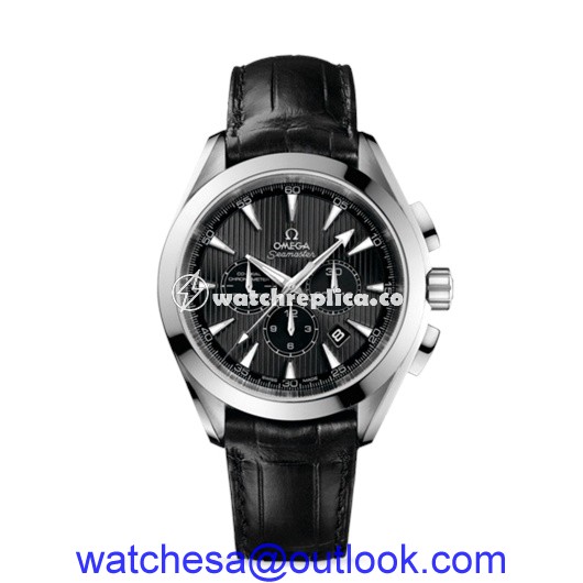 Omega Seamaster Aqua Terra 150M Chrono Co-Axial Black / Alligator 231.13.44.50.01.001 Omega Seamaster Aqua Terra 150M Chrono Co-Axial Black / Alligator 231.13.44.50.01.001