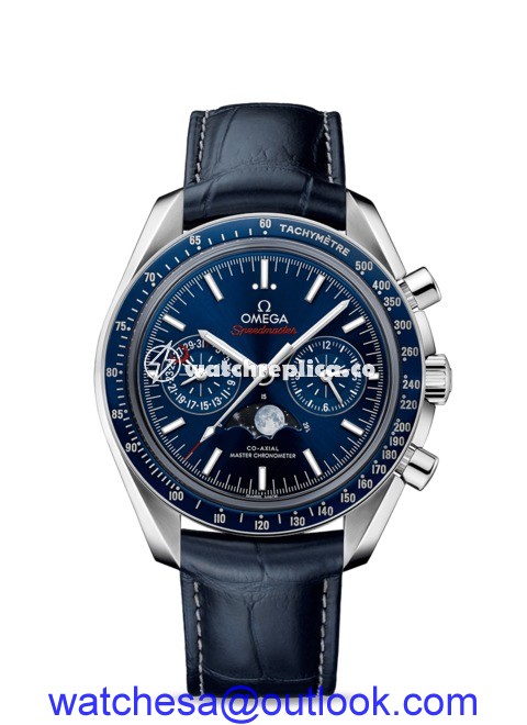 Omega Speedmaster Moonphase Chronograph Master Chronometer Blue 304.33.44.52.03.001 Omega Speedmaster Moonphase Chronograph Master Chronometer Blue 304.33.44.52.03.001