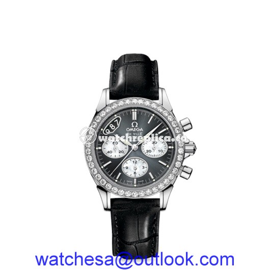 Omega Deville Chronograph Co-Axial 35mm Grey 422.18.35.50.06.001 Omega Deville Chronograph Co-Axial 35mm Grey 422.18.35.50.06.001