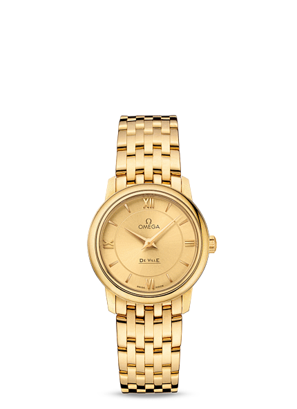 Omega Deville Prestige Quartz 27mm Gold 424.50.27.60.08.001 Omega Deville Prestige Quartz 27mm Gold 424.50.27.60.08.001