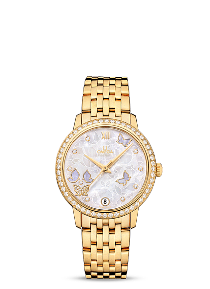Omega DeVille Prestige Co-Axial 32.7 Butterfly Yellow Gold Bracelet 424.55.33.20.55.005 Omega DeVille Prestige Co-Axial 32.7 Butterfly Yellow Gold Bracelet 424.55.33.20.55.005